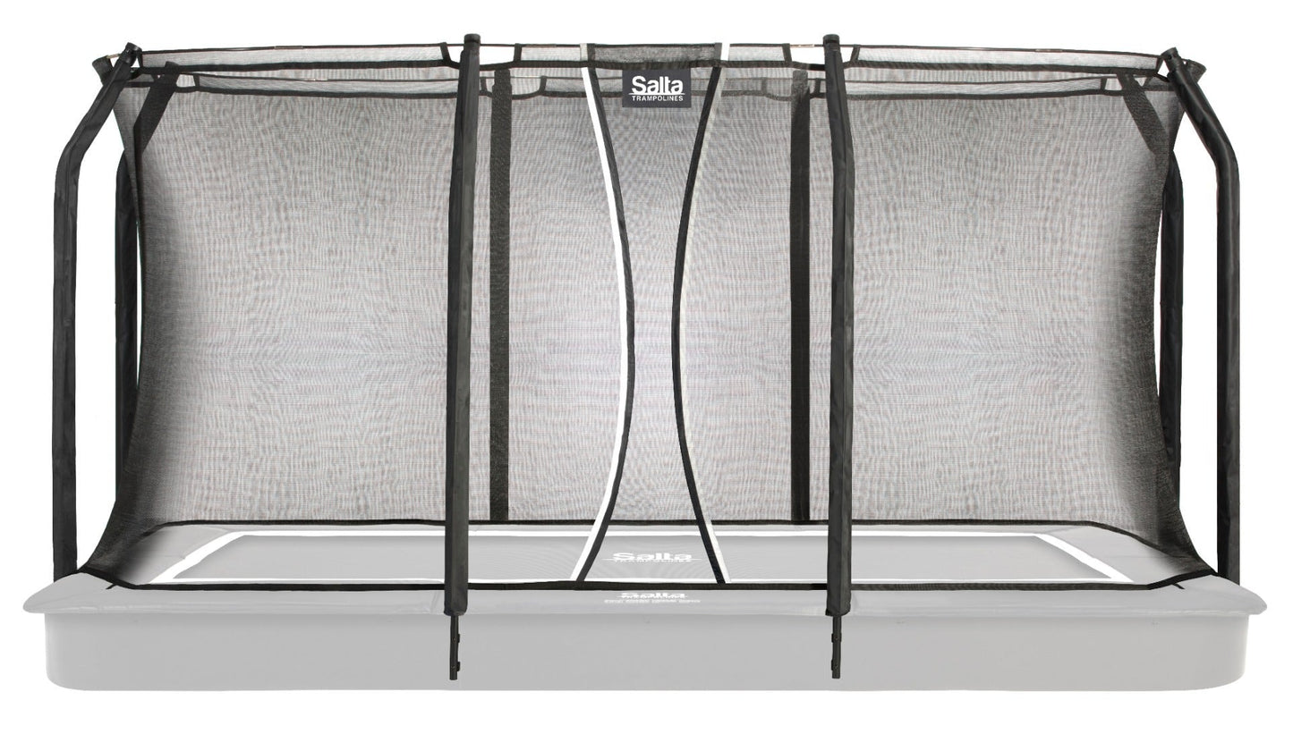 13ft x 8ft Salta Black Royal Baseground Rectangular Trampoline with Enclosure