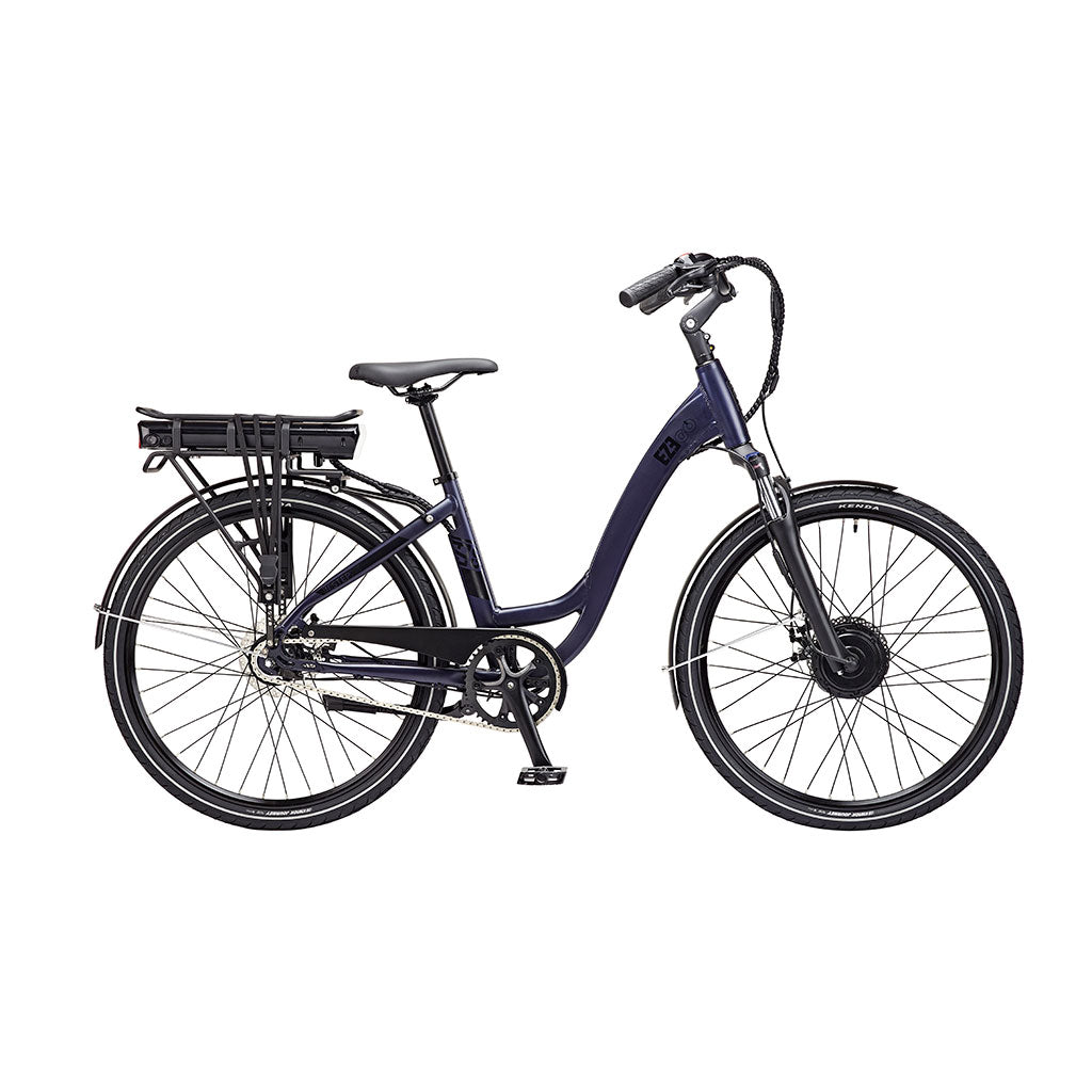 EZEGO Step NX 26"x16" Electric Bike Low Step Over Matt Metallic Blue 250w
