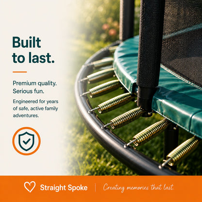 13ft x 8ft Salta Black Royal Baseground Rectangular Trampoline with Enclosure