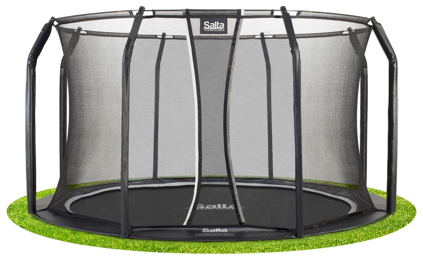 13ft Salta Black Royal Baseground Round Trampoline with Enclosure