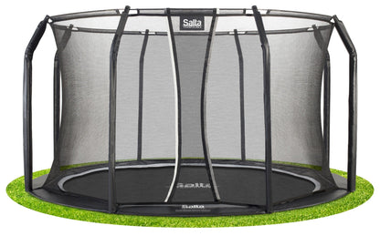 13ft Salta Black Royal Baseground Round Trampoline with Enclosure