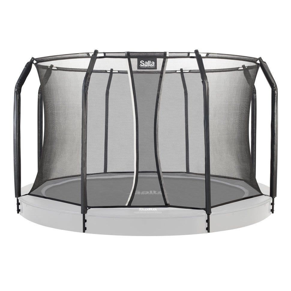 12ft Salta Royal Baseground Black Round Trampoline with Enclosure