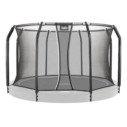12ft Salta Royal Baseground Black Round Trampoline with Enclosure