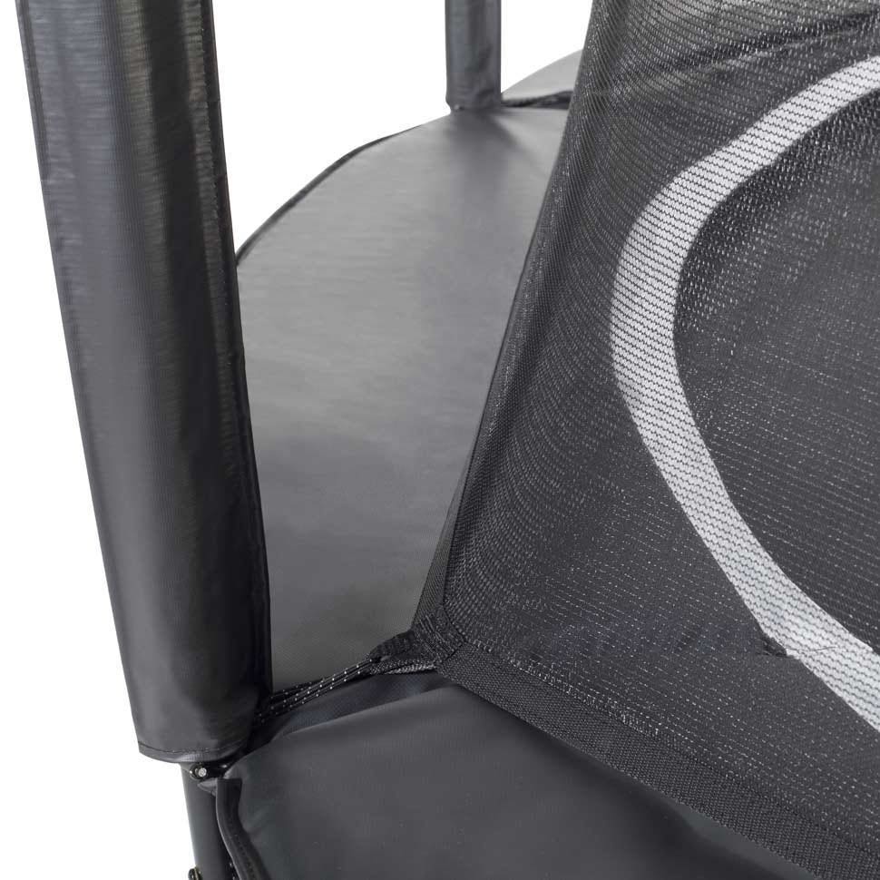 14ft Salta Royal Baseground Black Round Trampoline with Enclosure