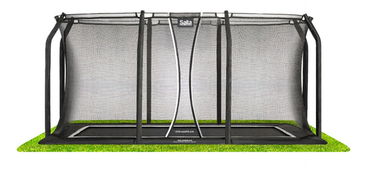 10ft x 7ft Salta Black Royal Baseground Rectangular Trampoline with Enclosure