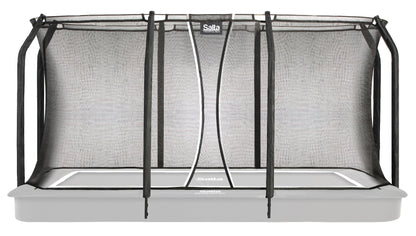 13ft x 8ft Salta Black Royal Baseground Rectangular Trampoline with Enclosure