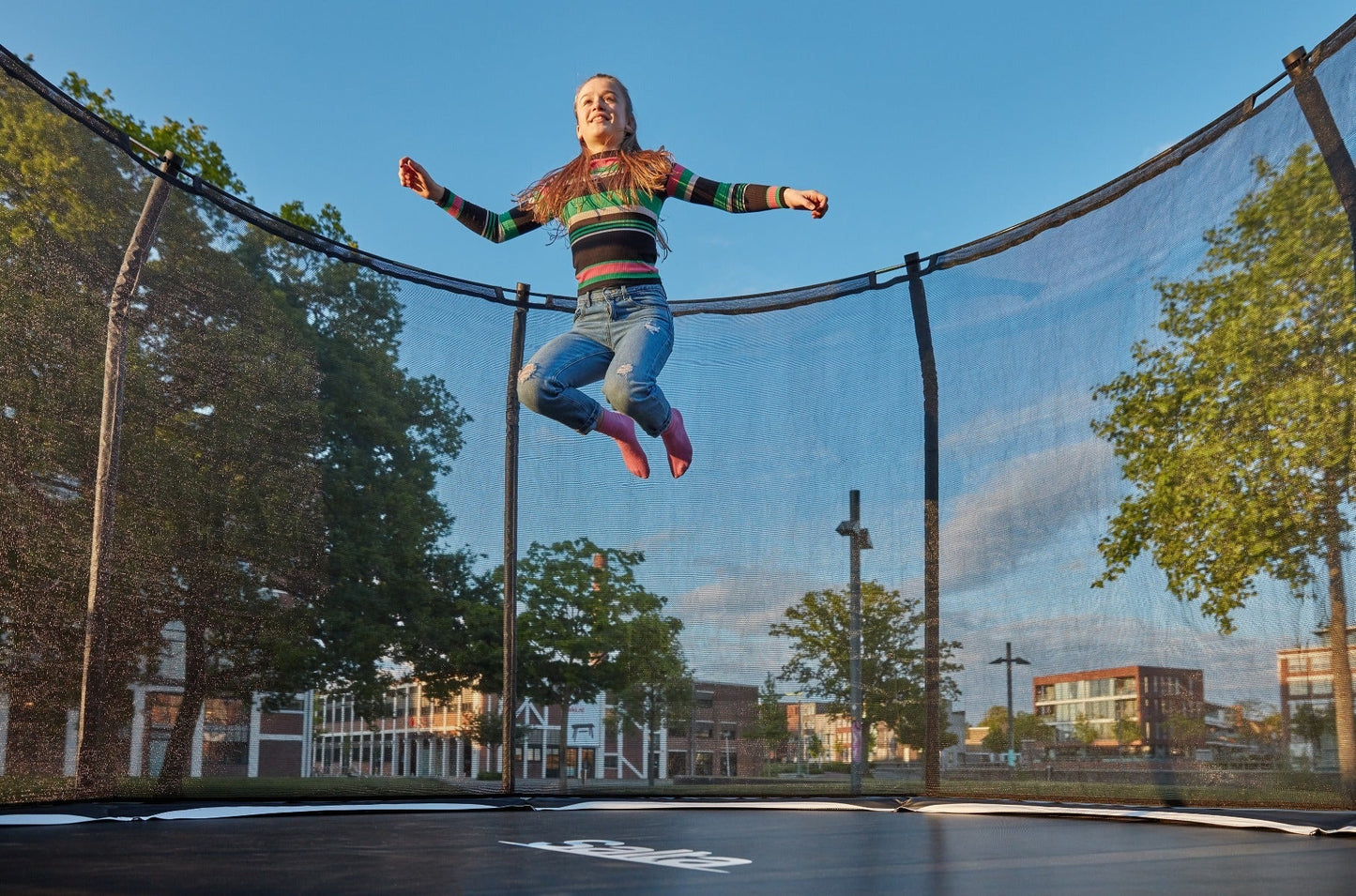 10ft Salta Black Round Premium Edition Trampoline with Enclosure