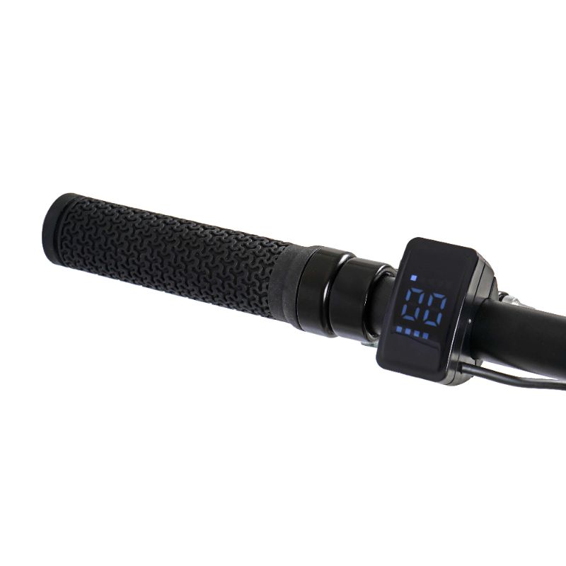 Claud Butler Ridge 1.0 LCD display and Black handlebar with textured grip on a white background