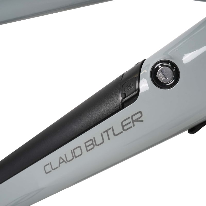Claud Butler Ridge 1.0 battery lock Close-up with 'Claud Butler' branding on a white background