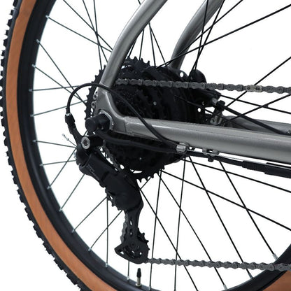 Claud Butler Ridge 2.0 rear cassette and derailleur Close-up on a white background