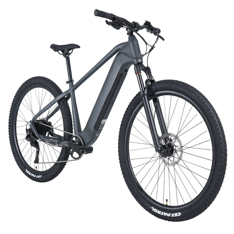 Claud_Butler_Wrath_1.0_side_view Gray electric bicycle on a white background