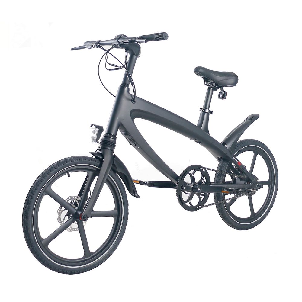 Cruzaa City e-bike carbon black side view on a white background