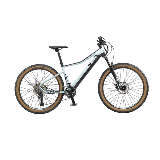 EZEGO Trail Destroyer II 15"/17"/19" Ice Blue Step Over Electric Bike