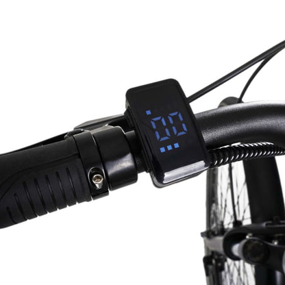 Falcon Horizon Low Step e-bike LCD display on handlebar on a white background
