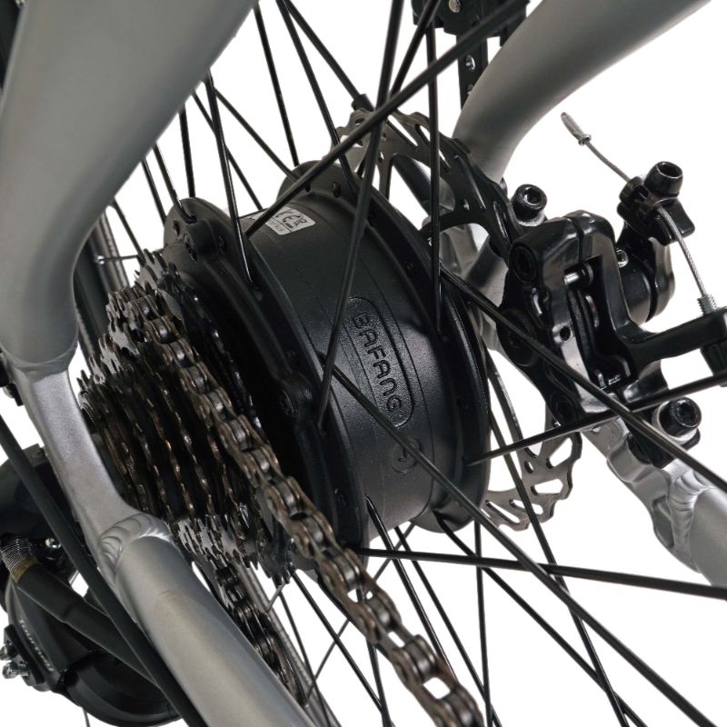 Falcon Horizon Low Step e-bike rear Bafang hub motor Close-up on a white background