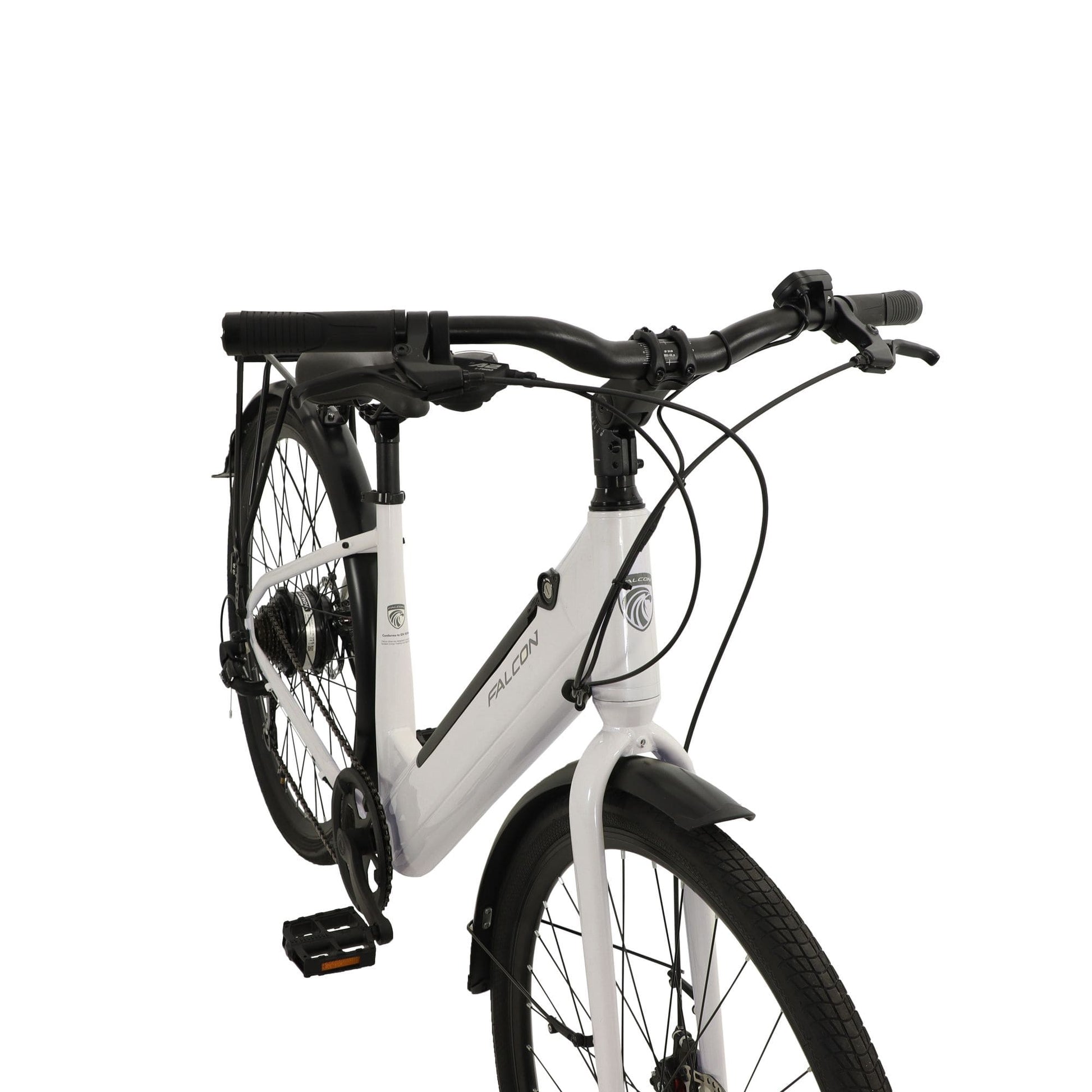 Falcon Liberty Hybrid e-bike front view on a white background