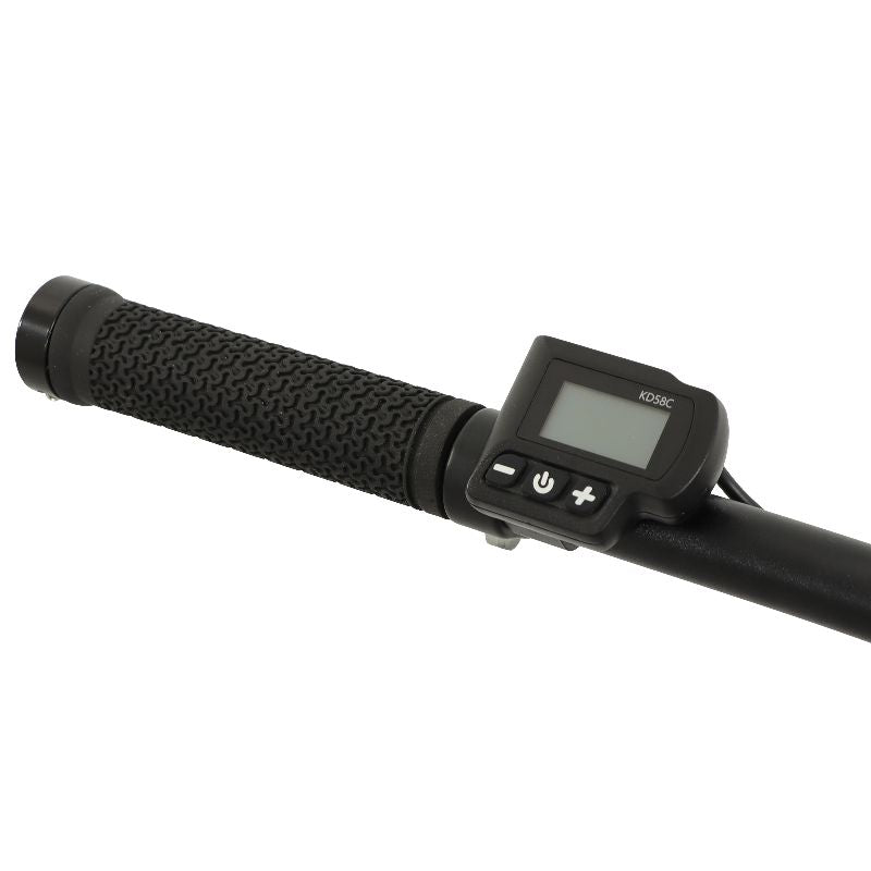 Falcon_Turbine_eMTB_LCD display with textured grip on a white background
