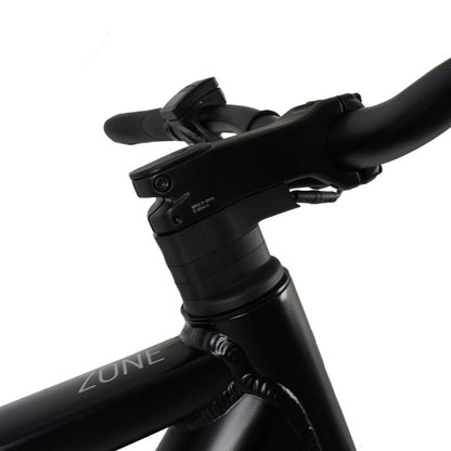 Falcon Zone Hybrid e-bike handlebar Close-up with 'Zone' branding on a white background
