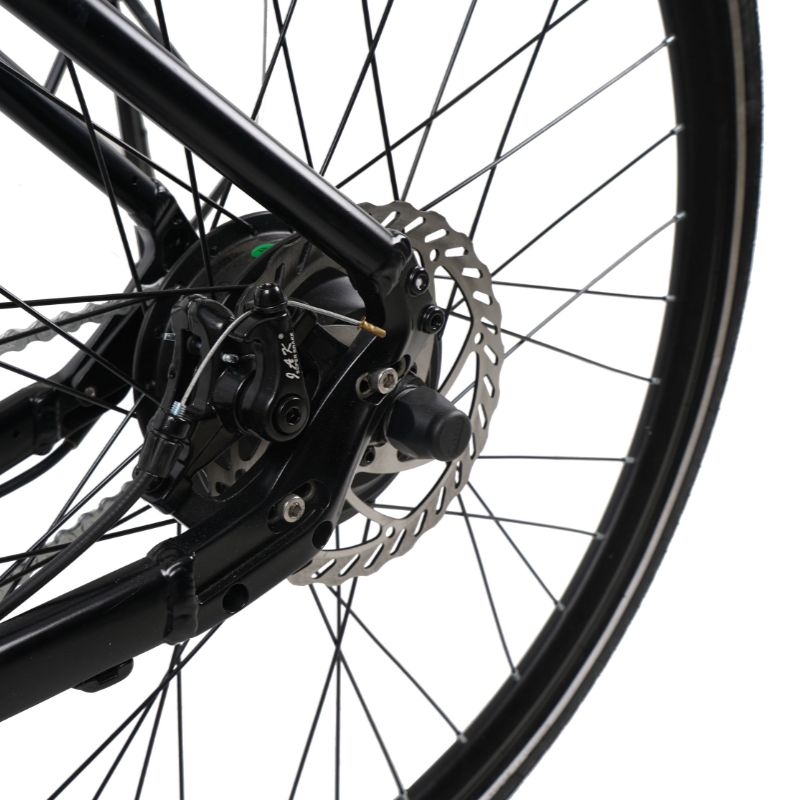Falcon Zone Hybrid e-bike rear disk brake system Close-up on a white background