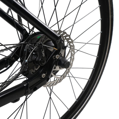 Falcon Zone Hybrid e-bike rear disk brake system Close-up on a white background