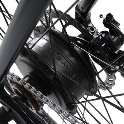Falcon Zone Hybrid e-bike rear hub motor Close-up on a white background