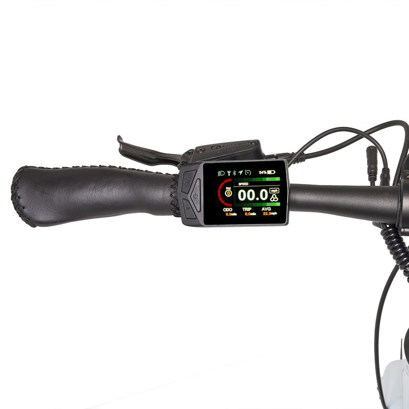 Hygge Losso Digital display on handlebar with a white background