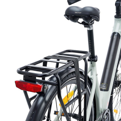 Hygge Nivo rear rack and rear LED light and Selle saddle
