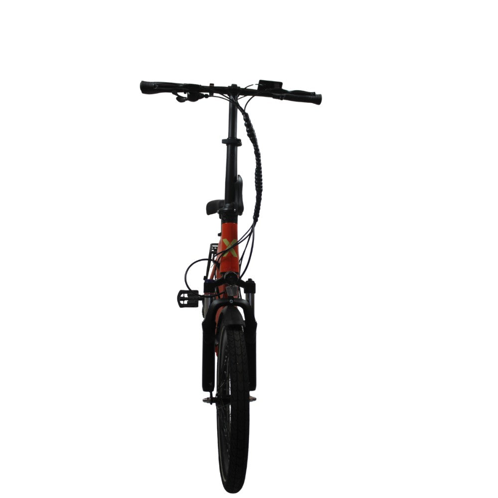 Roxform Plico folding ebike red front view on a white background