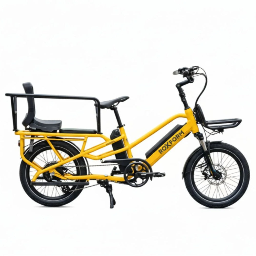 Roxform Porto L yellow with caboose and seat on a white background
