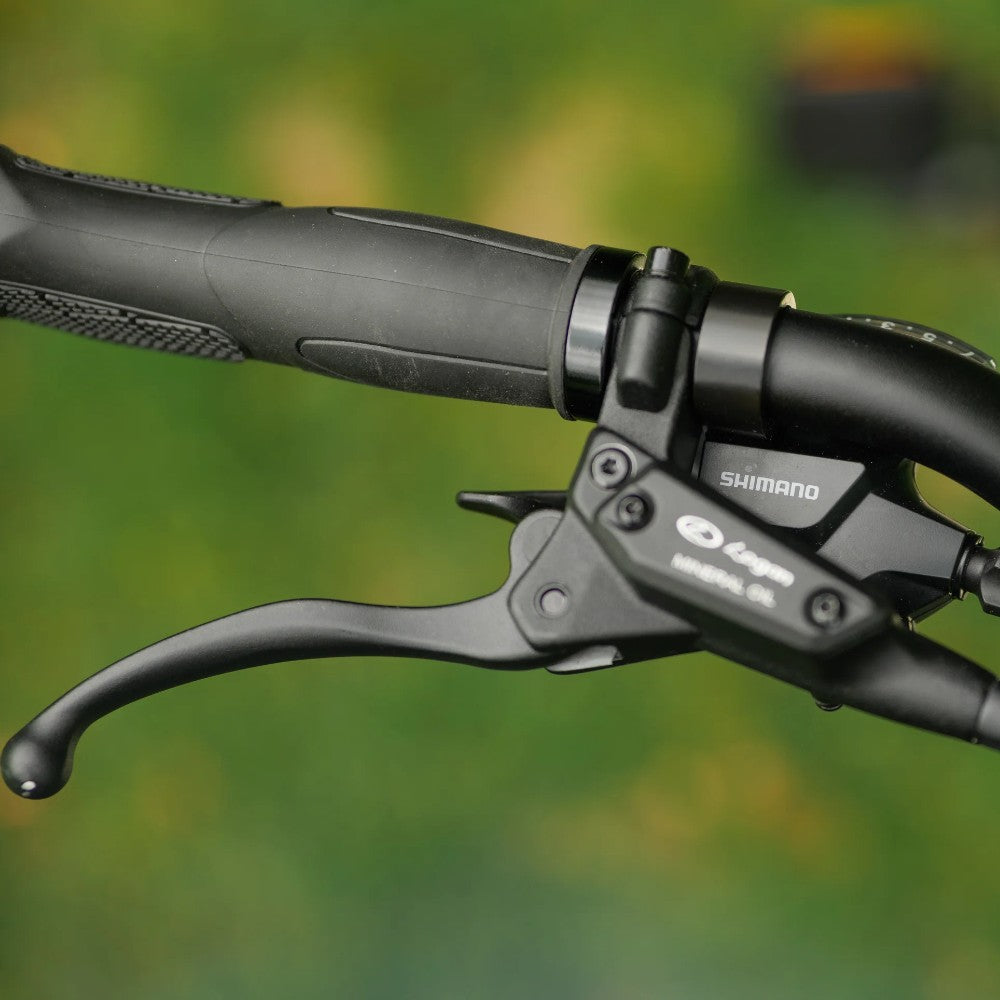 Roxform Porto_S_brake_lever Close-up with a blurred green background