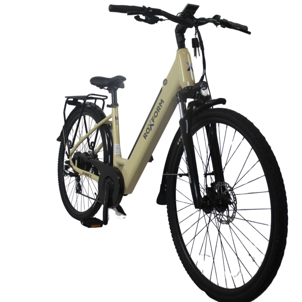 Roxform Stride S Plus e-bike ivory angled