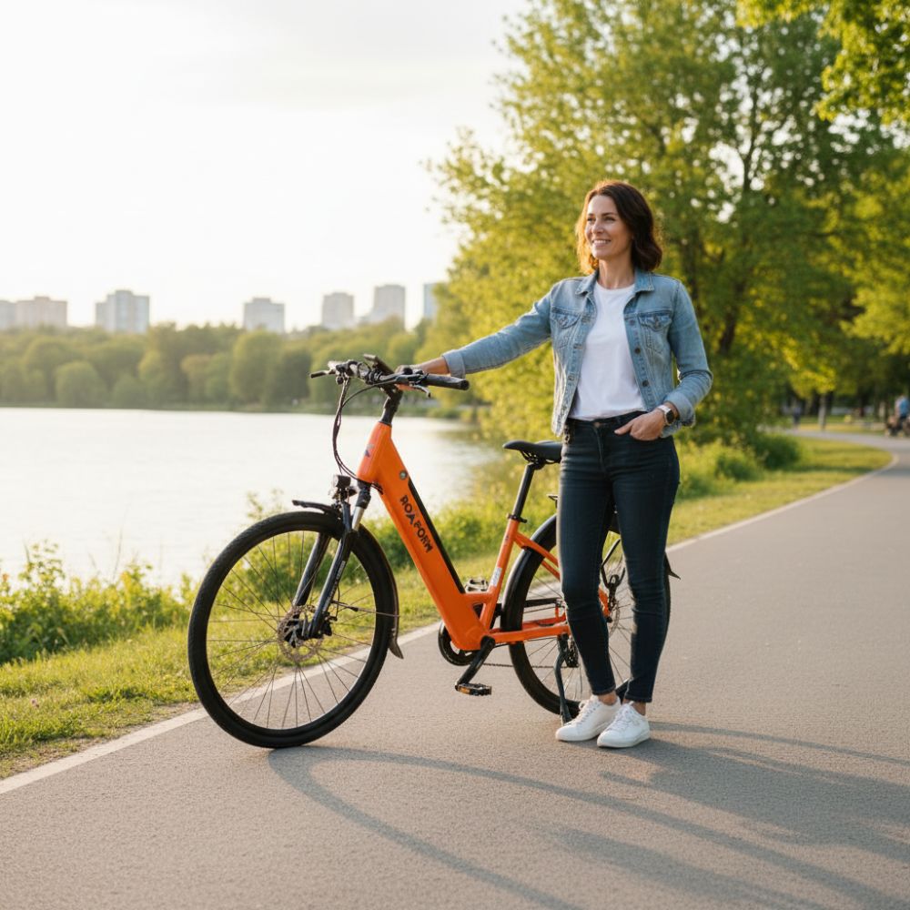 Roxform Stride S Plus e-bike lifestyle lake