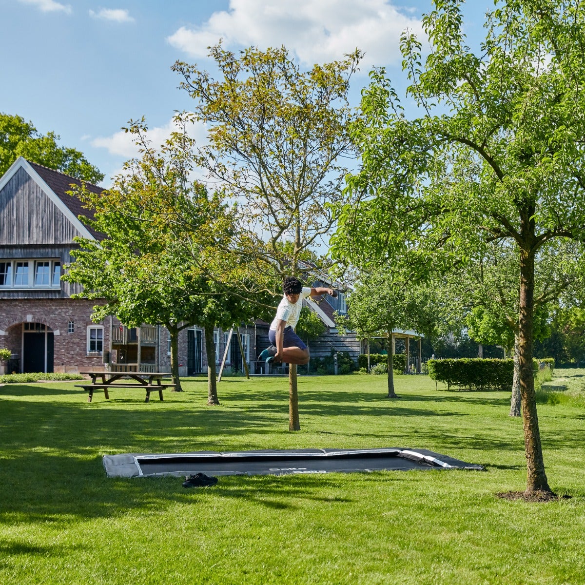 10ft x 7ft Salta Royal Baseground Black Rectangular Trampoline
