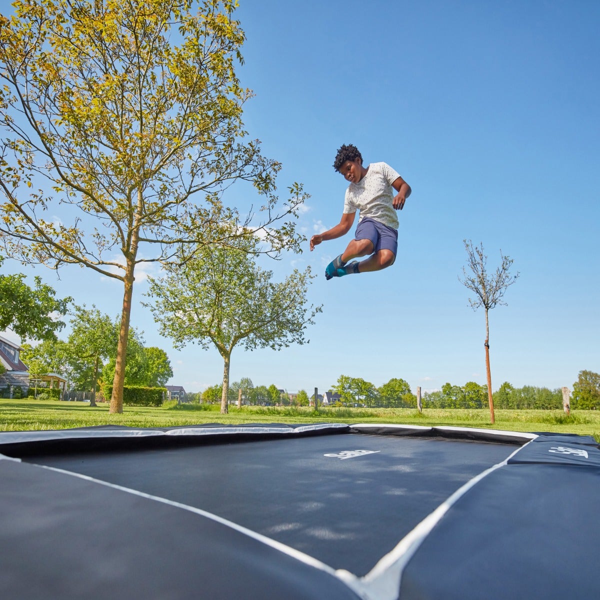 10ft x 7ft Salta Royal Baseground Black Rectangular Trampoline