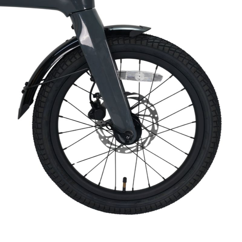 e-go CarbonLite3S front wheel with disc brake on a white background