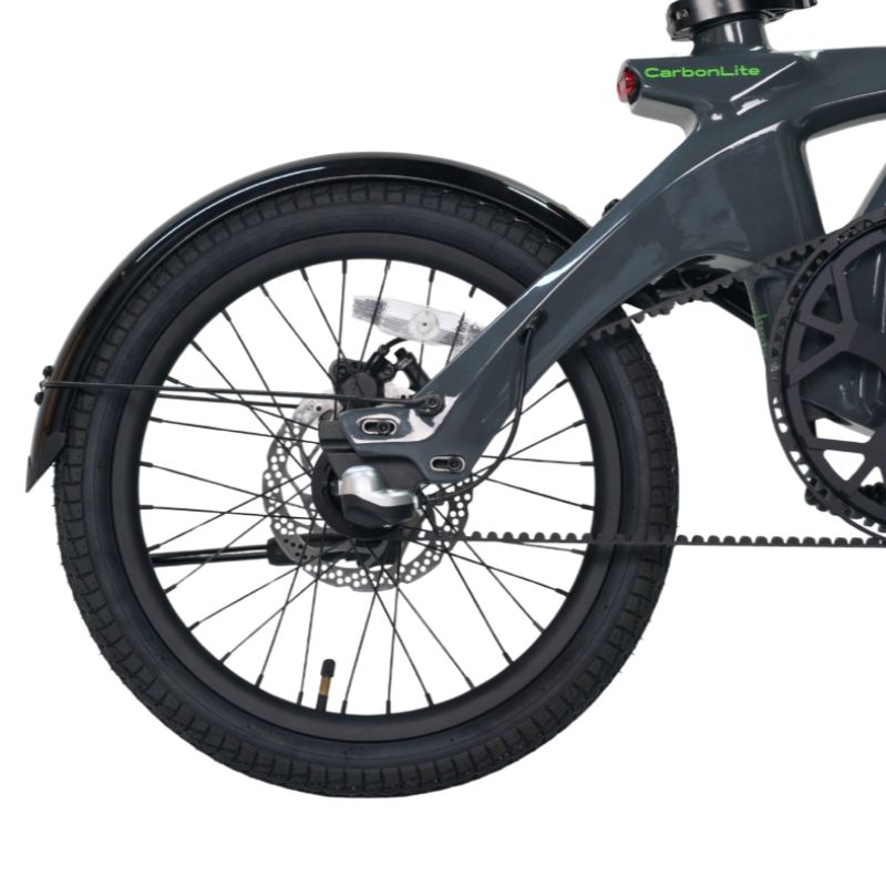 e-go CarbonLite3S rear wheel with visible components on a white background