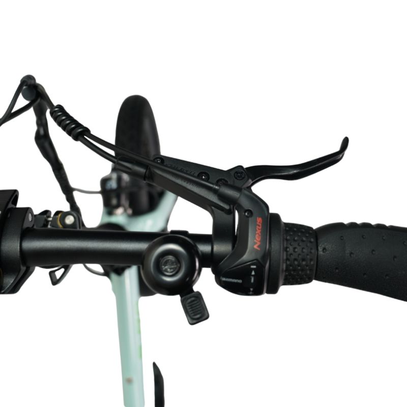 e-go_Lite_3S_Duck_Egg_handlebar with black Nexus gear shifter on a white background
